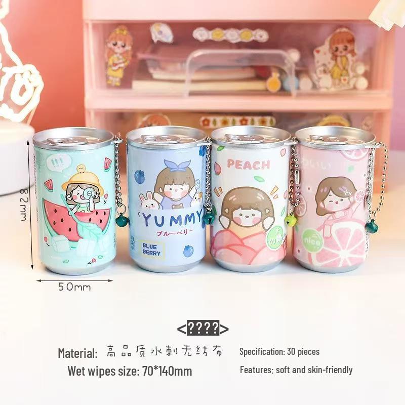 Kompakte Fass-Feuchttücher: Tragbarer Make-up-Entferner zum Herausziehen für Studenten – 30 Stück von Joom DACH