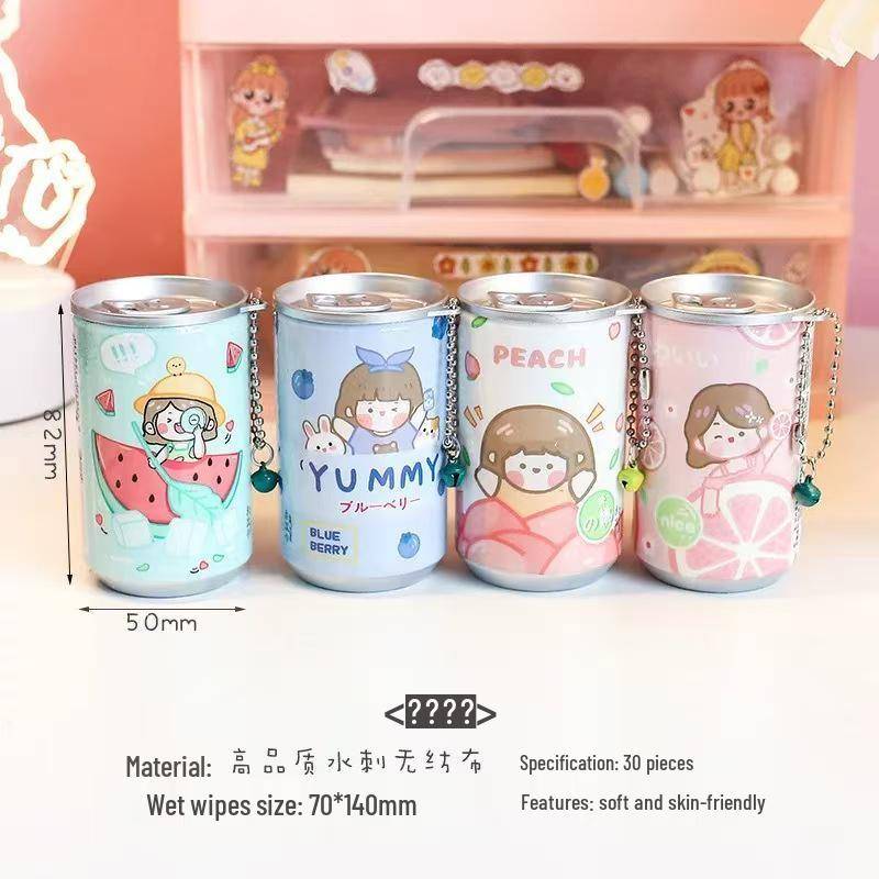 Kompakte Fass-Feuchttücher: Tragbarer Make-up-Entferner zum Herausziehen für Studenten – 30 Stück von Joom DACH