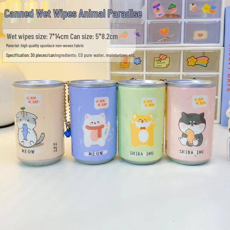 Kompakte Fass-Feuchttücher: Tragbarer Make-up-Entferner zum Herausziehen für Studenten – 30 Stück von Joom DACH