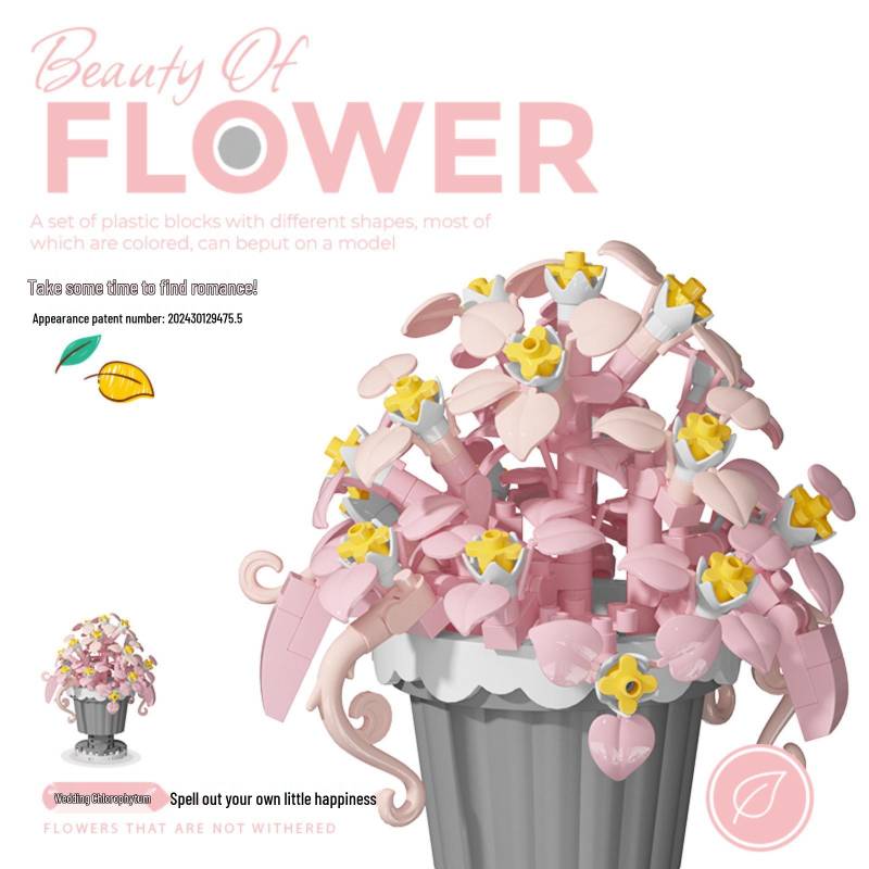 Kompatible Lego Sukkulenten Blume Bausteine - Topfpflanze Dekoratives Spielzeug Geschenk Outer Box: 75x38.5x56.5cm von Joom DACH