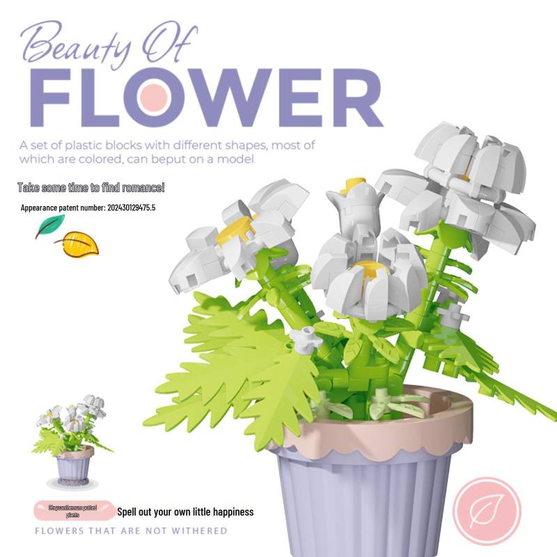 Kompatible Lego Sukkulenten Blume Bausteine - Topfpflanze Dekoratives Spielzeug Geschenk Outer Box: 75x38.5x56.5cm von Joom DACH