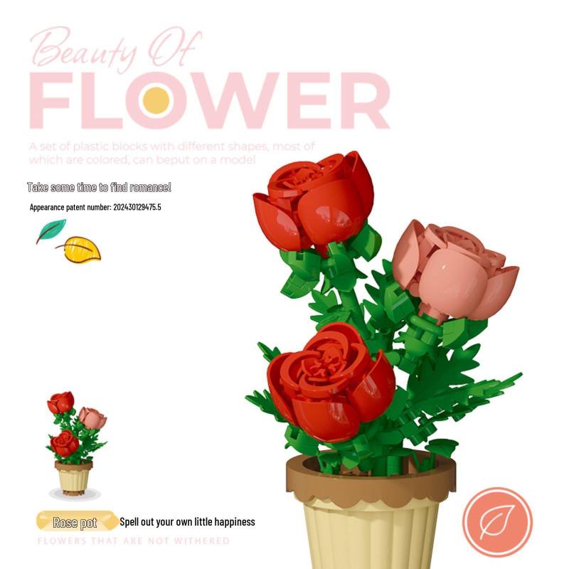 Kompatible Lego Sukkulenten Blume Bausteine - Topfpflanze Dekoratives Spielzeug Geschenk Outer Box: 75x38.5x56.5cm von Joom DACH