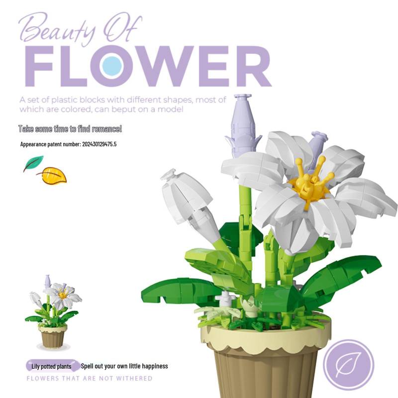 Kompatible Lego Sukkulenten Blume Bausteine - Topfpflanze Dekoratives Spielzeug Geschenk Outer Box: 75x38.5x56.5cm von Joom DACH