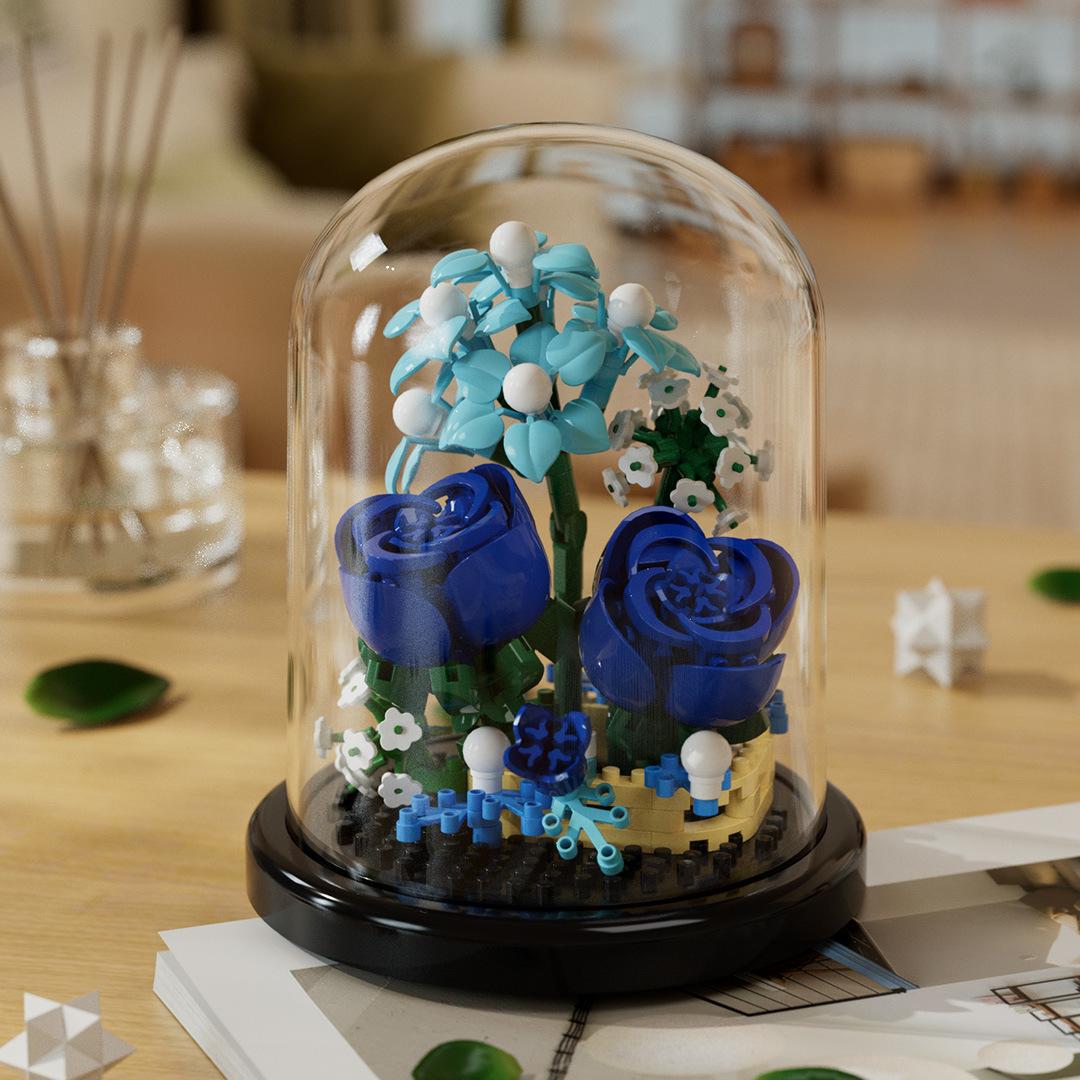 Kompatibles Lego Ewige Blume Valentinstag & Lehrertag Rose Puzzle Bauset von Joom DACH