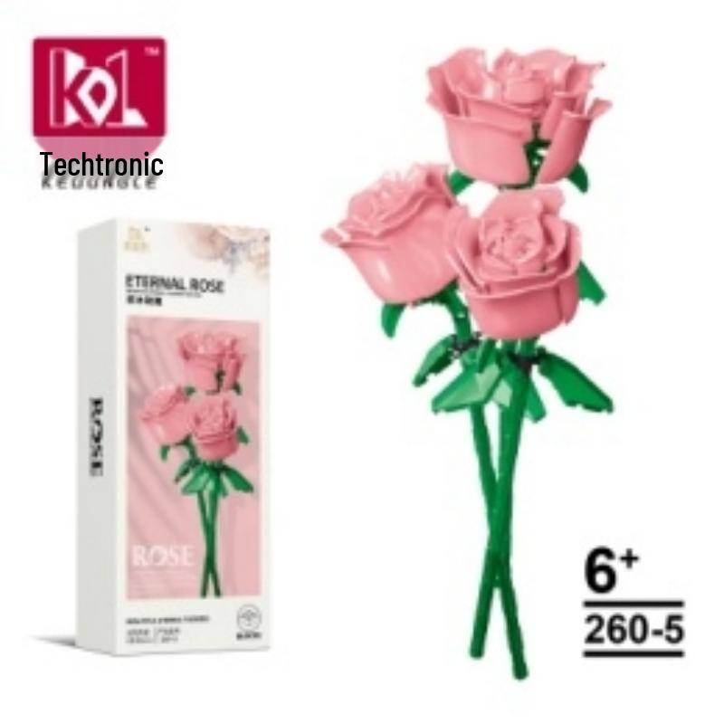 Kompatibles Lego Ewige Blume Valentinstag & Lehrertag Rose Puzzle Bauset von Joom DACH