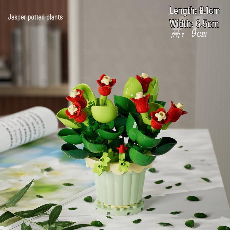 Kompatibles Lego Ewige Blume Valentinstag & Lehrertag Rose Puzzle Bauset von Joom DACH