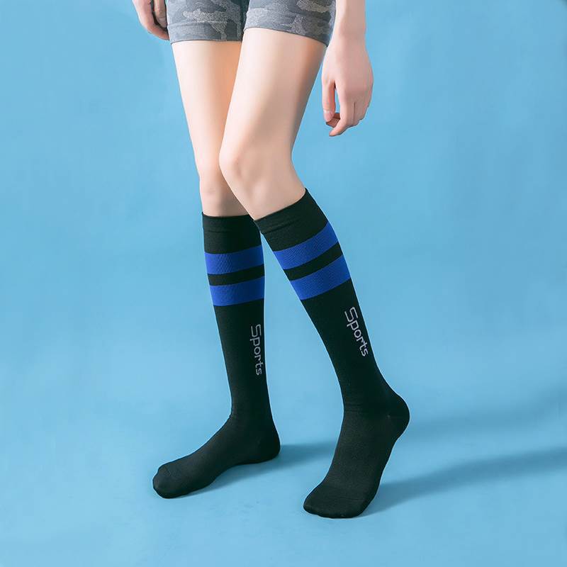 Kompressionsstrümpfe, professionelle Herren- und Damen-Outdoor-Sportsocken, lässig, gestreift, Baumwolle, für Fitnessstudio, Fitness, Radfahren, Laufen One Size von Joom DACH