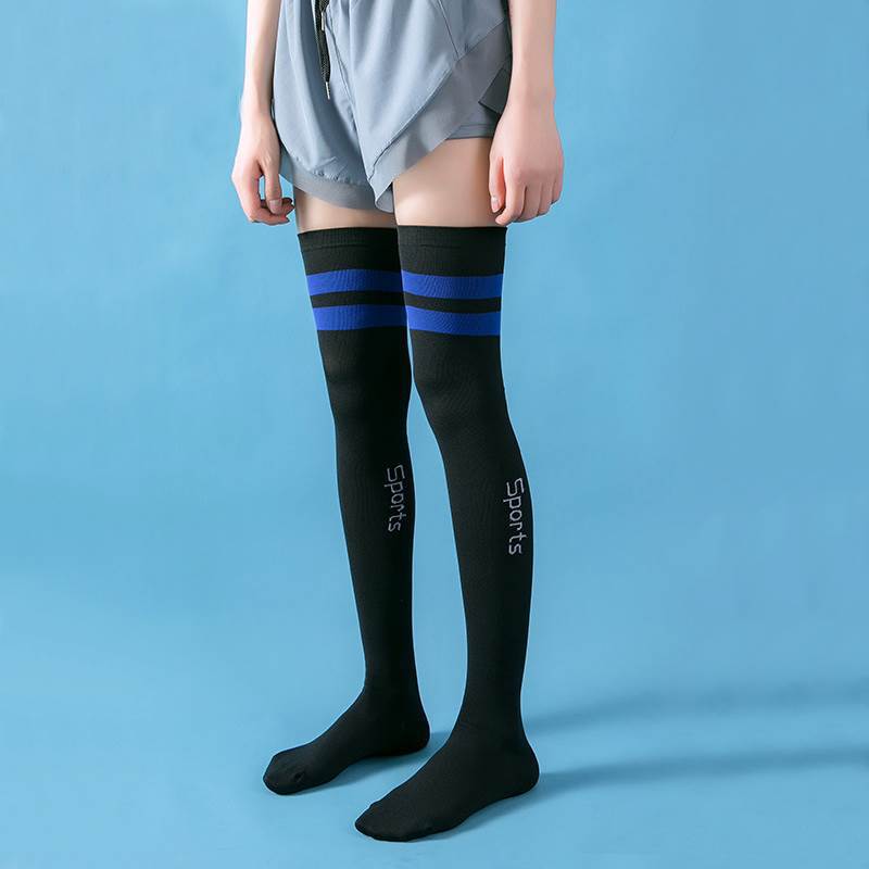 Kompressionsstrümpfe, professionelle Herren- und Damen-Outdoor-Sportsocken, lässig, gestreift, Baumwolle, für Fitnessstudio, Fitness, Radfahren, Laufen One Size von Joom DACH