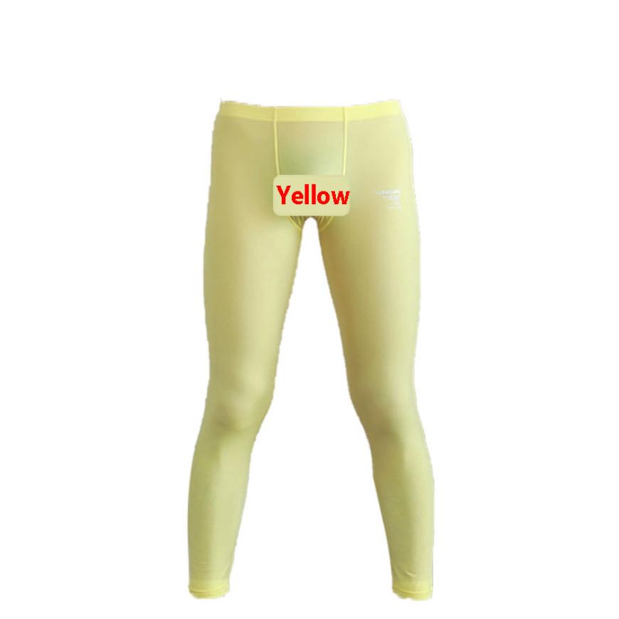 Kompressionsstrumpfhose für Herren, dehnbar, ultraelastisch, dünn, atmungsaktiv, Theraml-Hose, Leggings XL gelb von Joom DACH