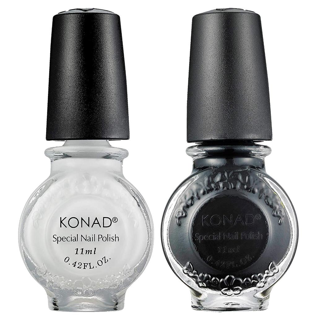 Konad Nail Art Stamping Polish 11ml - Schwarz & Weiß -2St von Joom DACH