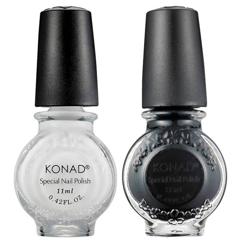 Konad Nail Art Stamping Polish 11ml - Schwarz & Weiß -2St von Joom DACH