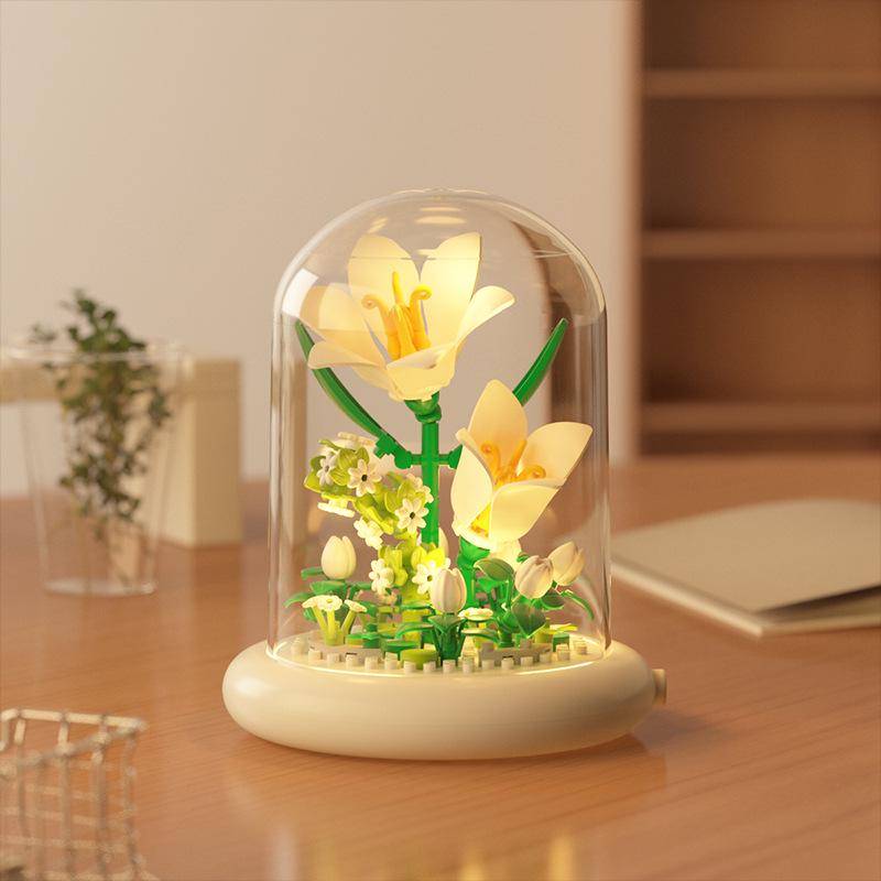 Konservierte Blume Lilie Rose Bausteine - Lego-kompatibel Valentinstag Geschenk Ornamente von Joom DACH