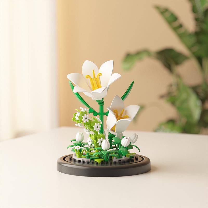 Konservierte Blume Lilie Rose Bausteine - Lego-kompatibel Valentinstag Geschenk Ornamente von Joom DACH