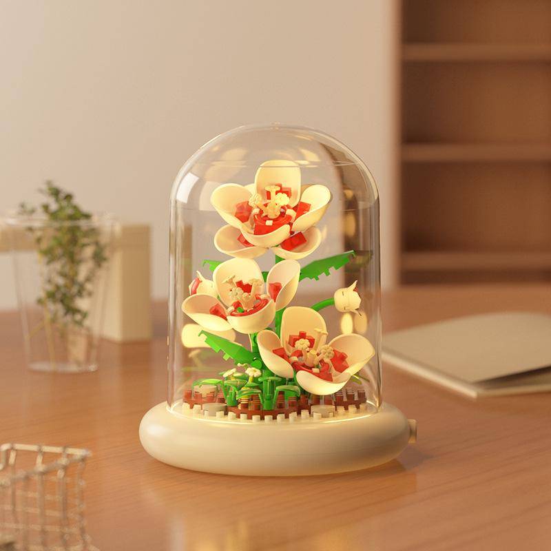 Konservierte Blume Lilie Rose Bausteine - Lego-kompatibel Valentinstag Geschenk Ornamente von Joom DACH