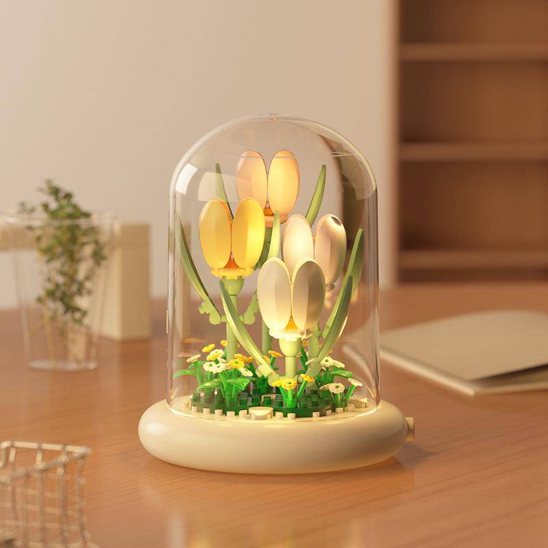 Konservierte Blume Lilie Rose Bausteine - Lego-kompatibel Valentinstag Geschenk Ornamente von Joom DACH