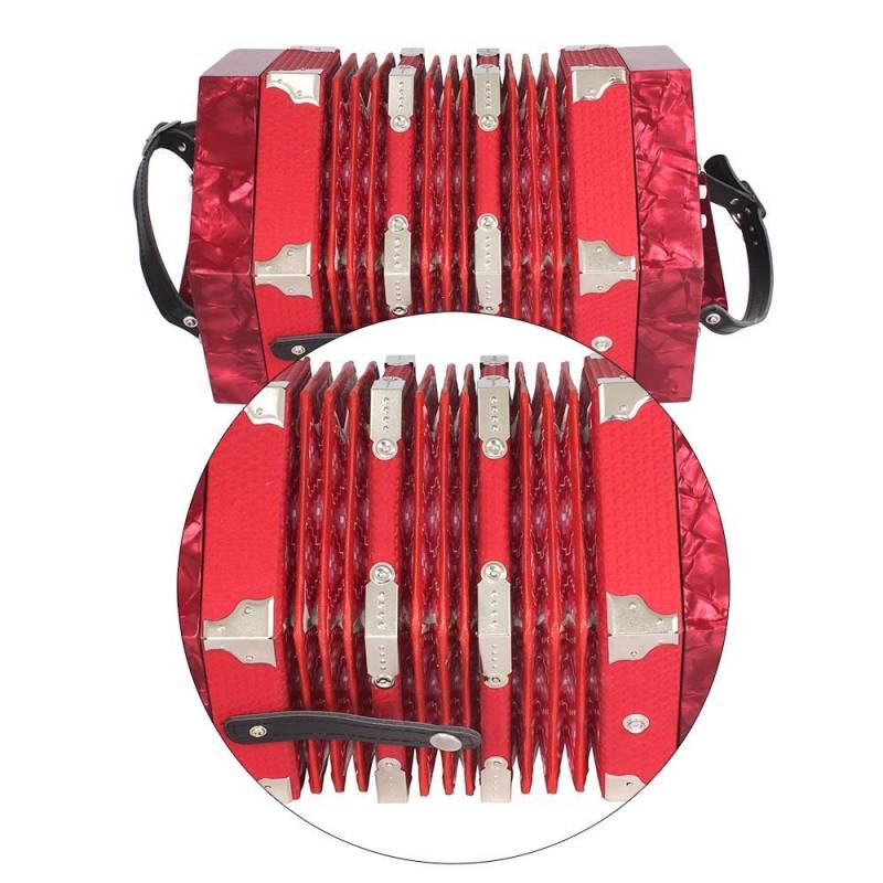 Konzertina-Akkordeon, 20 Knöpfe, 40 Stimmzungen im Anglo-Stil, mit Tragetasche von Joom DACH