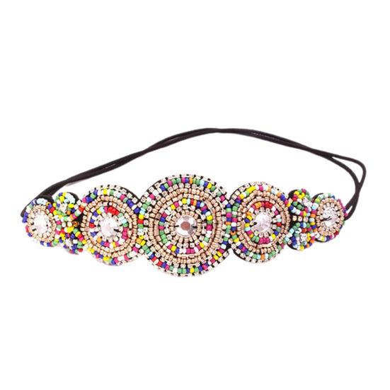 Kopfbedeckung, elastisches Stirnband, zartes, trendiges, dehnbares Damen-Haarband im Ethno-Stil bunt von Joom DACH