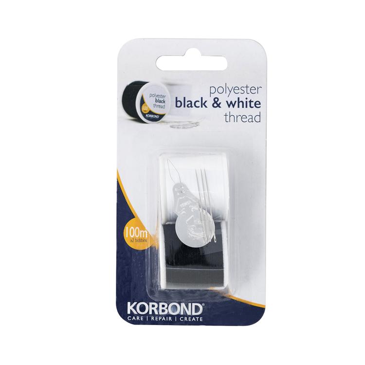 Korbond Polyester Schwarz & Weiß Garn 2er-Pack One Size von Joom DACH
