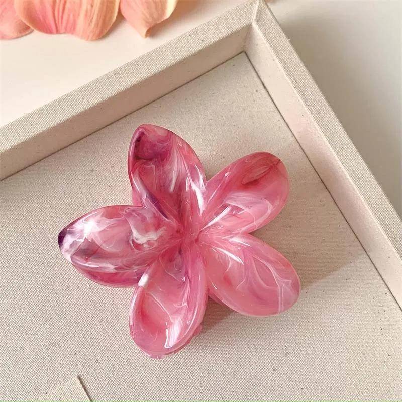 Korea Blume Form Haar Klaue Clips Süße Mädchen Gradienten Krabben Haar Krallen Pferdeschwanz Haarnadel Haarspange Kopfbedeckung Ei Blume Große Haarnadeln Haar Zubehör 1pc rosa von Joom DACH