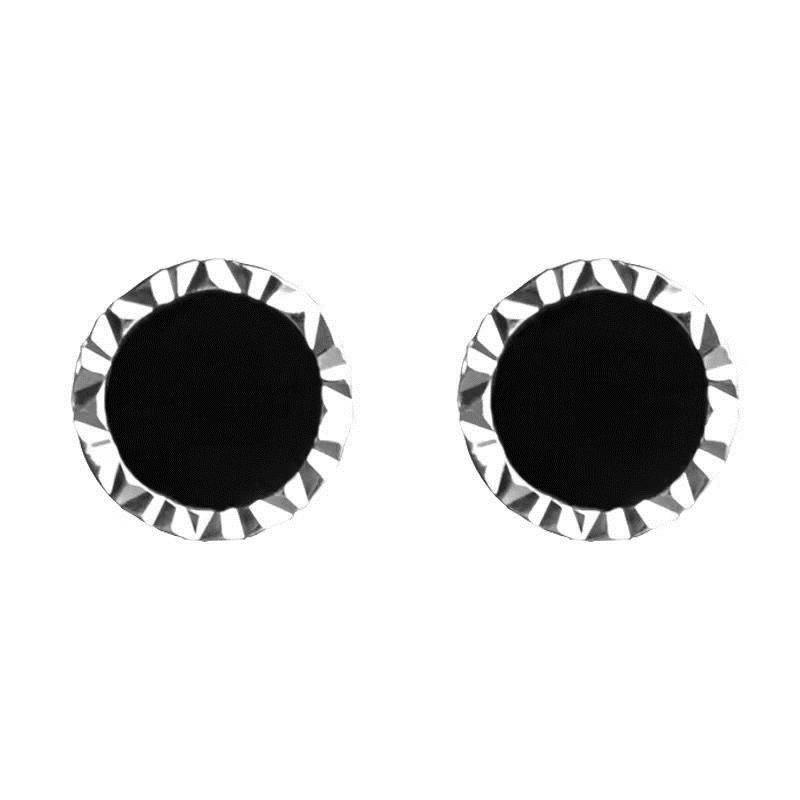 Koreanische Cool Black Stud Ohrring Für Männer Frauen Hip Hop Punk Runde Sandstein Ohrring Männlich Einfache Mode 01 von Joom DACH