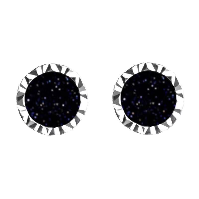 Koreanische Cool Black Stud Ohrring Für Männer Frauen Hip Hop Punk Runde Sandstein Ohrring Männlich Einfache Mode 02 von Joom DACH