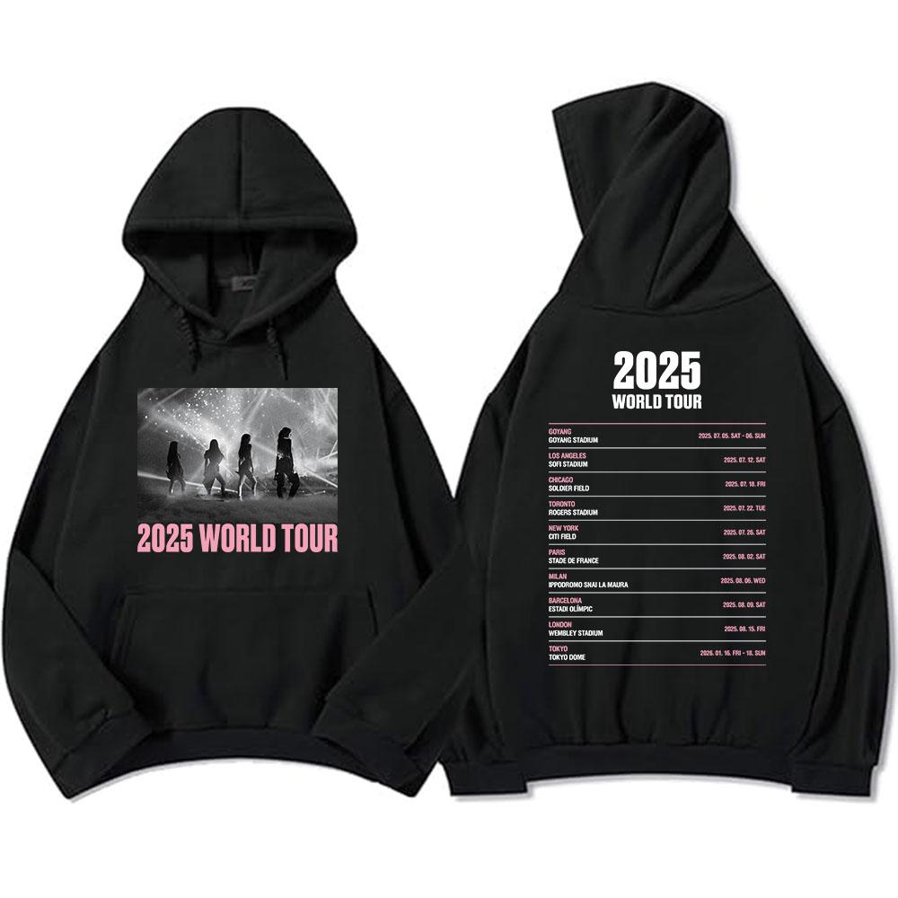 Koreanische Mädchenband Schwarze und Pinke Hoodies Langarm Mode Grafik Sweatshirts Herbst Warm Männer Frauen Sudaderas Kpop Tops XL von Joom DACH