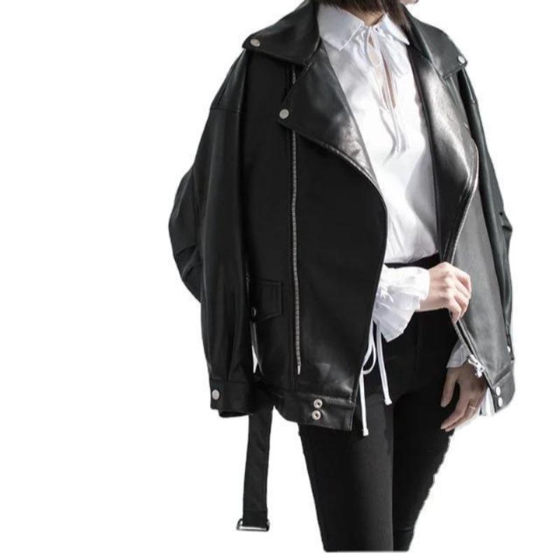 Koreanische Version Kleidung Damen Herbst Locker PU Lederjacke L von Joom DACH