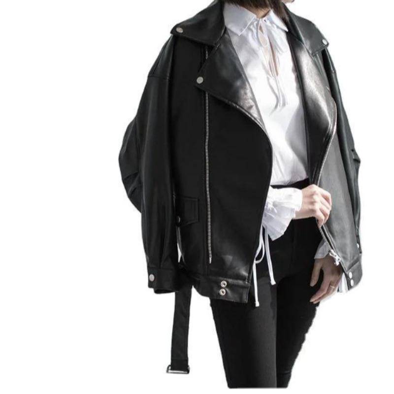 Koreanische Version Kleidung Damen Herbst Locker PU Lederjacke L von Joom DACH