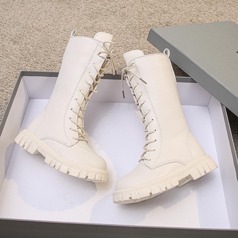 Koreanische mädchen schuhe kinder lange stiefel neue lange stiefel herbst und winter hohe stiefel einzigen stiefel samt prinzessin leder stiefel 37 (inner length 22.6cm) von Joom DACH