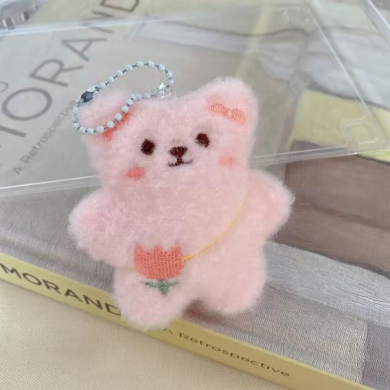 Koreanischen Stil Kawaii Kleine Bär Plüsch Spielzeug Cartoon Tier Anhänger Schlüsselanhänger Niedliche Weiche Angefüllte Puppe Für Kinder Weihnachten Geschenk rosa von Joom DACH