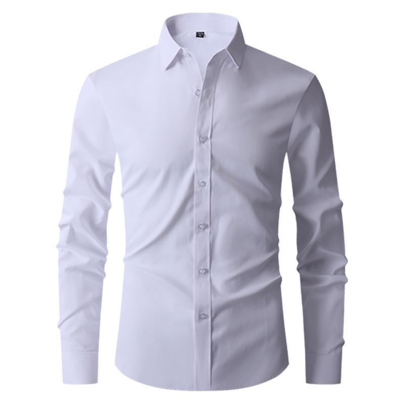 Koreanisches Slim Fit-Freizeithemd für Herren mit langen Ärmeln – trendiges grenzüberschreitendes Außenhandelsdesign. XL weiß Koreanisches Slim Fit-Freizeithemd für Herren mit langen Ärmeln – trendiges grenzüberschreitendes Außenhandelsdesign. XL weiß von Joom DACH