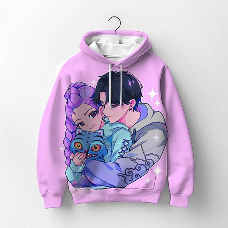Kpop Dämonenjäger Hoodies Baby Mädchen Kleidung Mode Lässige Pullover Tops K-Pop Dämonenjäger Sweatshirts Kapuzen Kinder Outfits 160 von Joom DACH