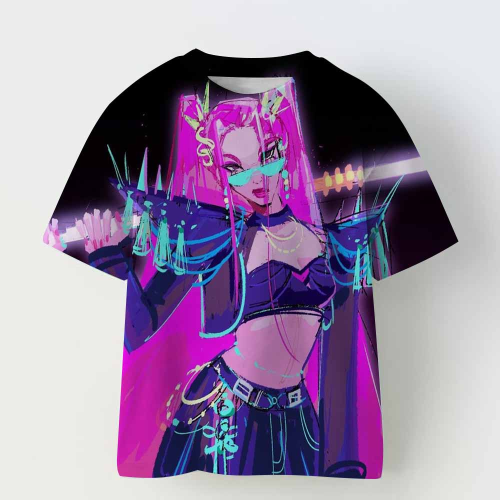 Kpop Dämonenjäger Kinderbekleidung Kurzarm T-Shirt Kpop Dämonenjäger Tiger Harajuku T-Shirt für Jungen Mädchen Geschenk children140 von Joom DACH