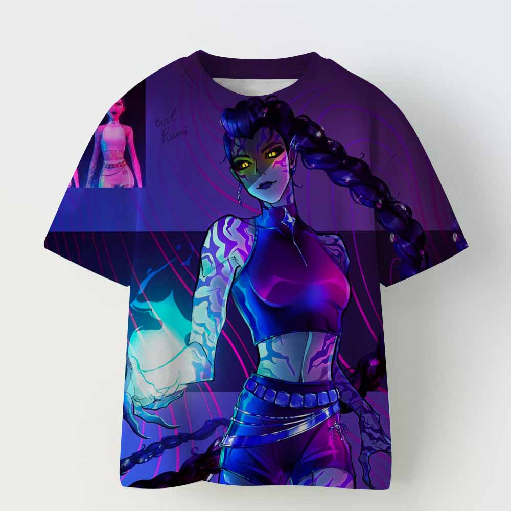 Kpop Dämonenjäger Kinderbekleidung Kurzarm T-Shirt Niedliches Kpop Dämonenjäger T-Shirt Harajuku T-Shirt für Jungen Mädchen children120 von Joom DACH