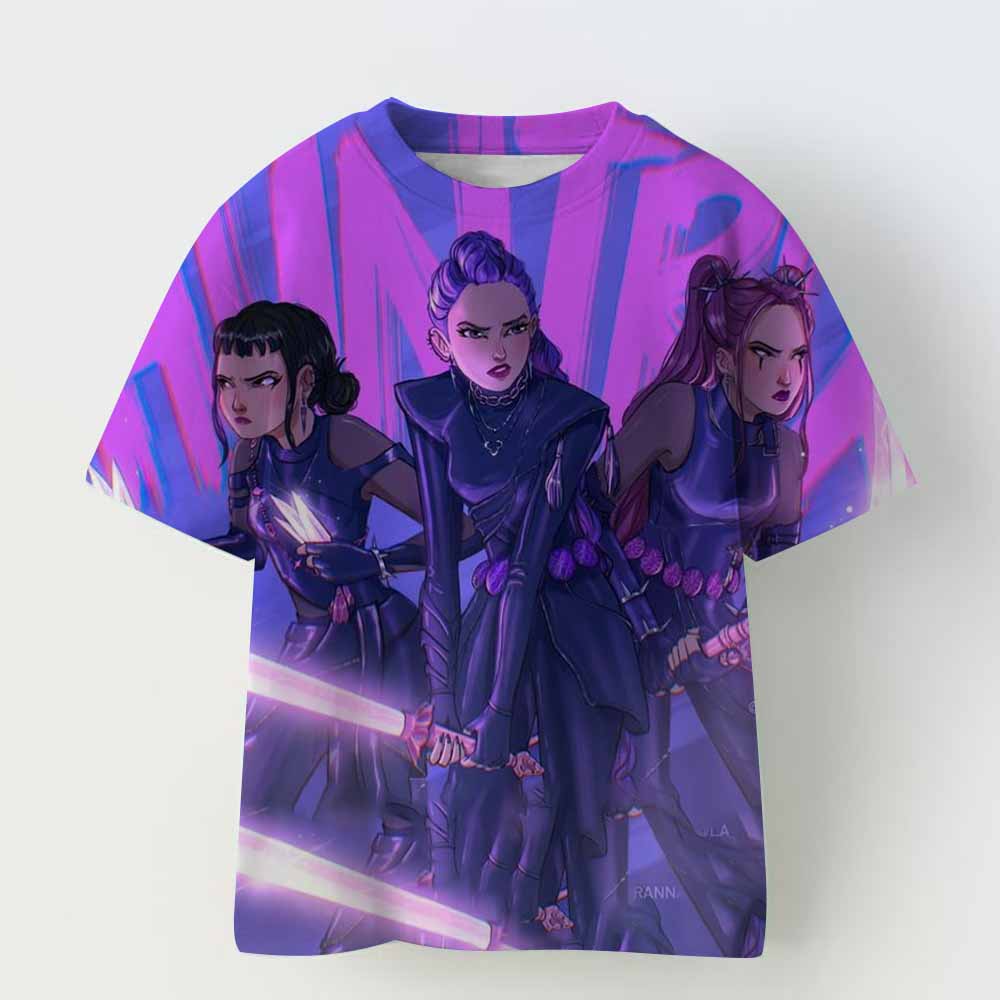 Kpop Dämonenjäger Kinderbekleidung Kurzarm T-Shirt Niedliches Kpop Dämonenjäger T-Shirt Harajuku T-Shirt für Jungen Mädchen children150 von Joom DACH