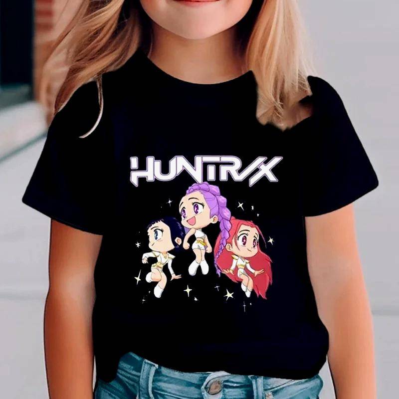Kpop Dämonenjäger Kinderbekleidung Kurzarm T-Shirt Niedliches Kpop Dämonenjäger Tiger Harajuku T-Shirt für Jungen Mädchen 130 von Joom DACH
