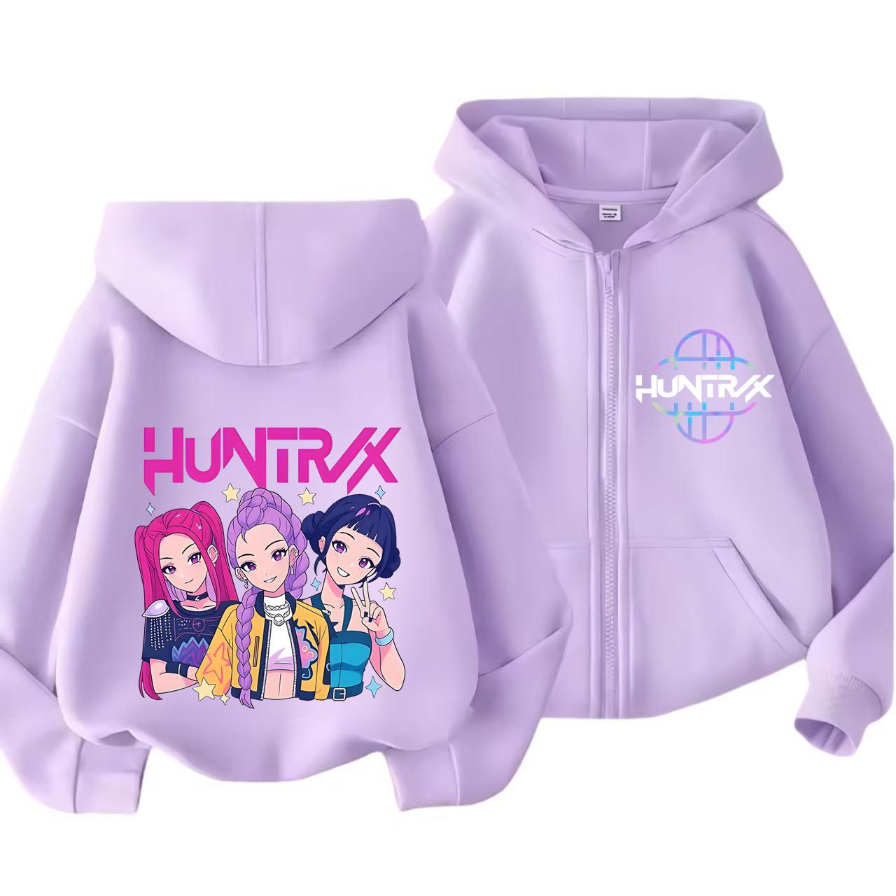 Kpop Dämonenjäger Reißverschluss-Hoodie Kinder Huntrix Rumi Zoey Cartoon Mode Reißverschluss-Sweatshirt Junge Mädchen Freizeit-Oberteile Kinderkleidung Geschenk 110 von Joom DACH