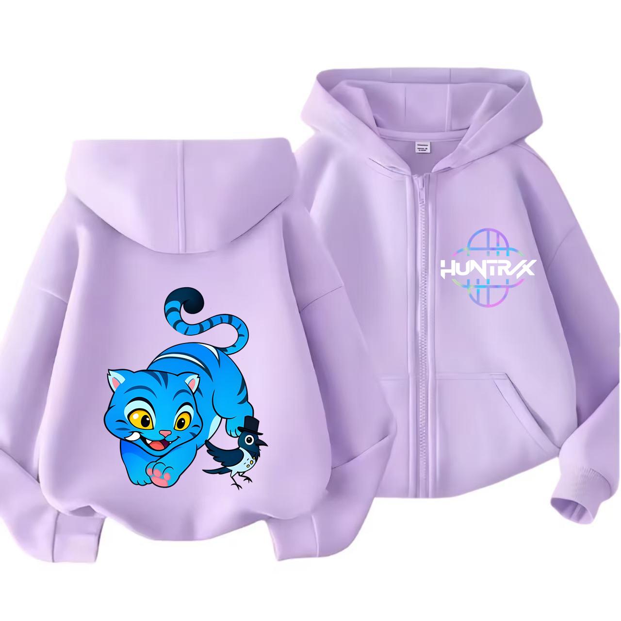 Kpop Dämonenjäger Reißverschluss-Hoodie Kinder Huntrix Rumi Zoey Cartoon Mode Reißverschluss-Sweatshirt Junge Mädchen Freizeit-Oberteile Kinderkleidung Geschenk 120 von Joom DACH