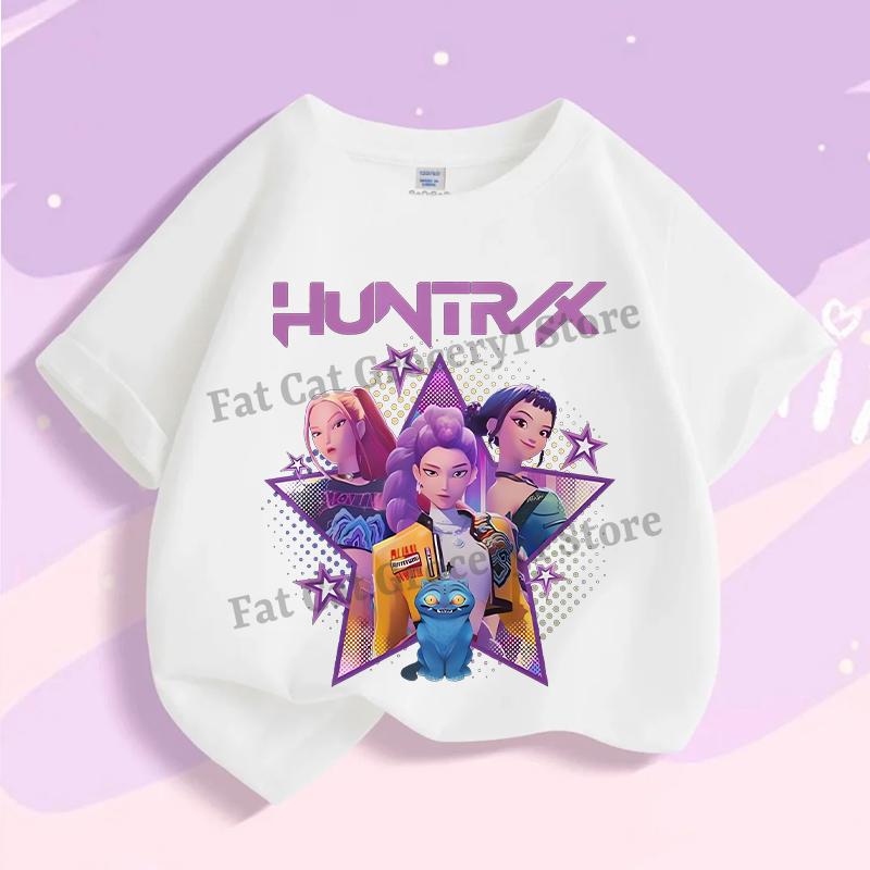 Kpop Dämonenjäger T-Shirt Kinder Niedlich Rumi Mira Zoey T-Shirts Mädchen Jungen Sommer Kurzarm Kinder Freizeit Oberteile Baumwollkleidung Geschenk 120 von Joom DACH