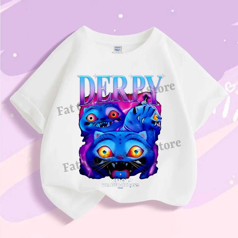 Kpop Dämonenjäger T-Shirt Kinder Niedlich Rumi Mira Zoey T-Shirts Mädchen Jungen Sommer Kurzarm Kinder Freizeit Oberteile Baumwollkleidung Geschenk 130 von Joom DACH