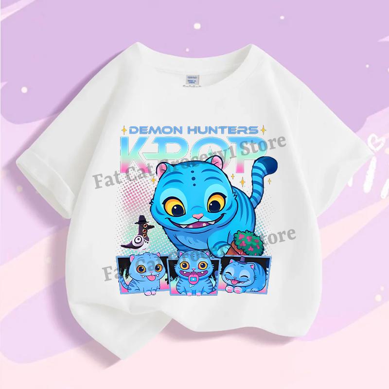 Kpop Dämonenjäger T-Shirt Kinder Niedlich Rumi Mira Zoey T-Shirts Mädchen Jungen Sommer Kurzarm Kinder Freizeit Oberteile Baumwollkleidung Geschenk 150 von Joom DACH