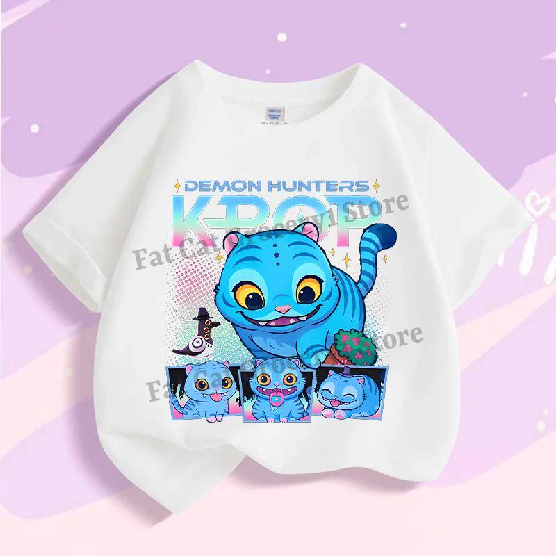 Kpop Dämonenjäger T-Shirt Kinder Niedlich Rumi Mira Zoey T-Shirts Mädchen Jungen Sommer Kurzarm Kinder Freizeit Oberteile Baumwollkleidung Geschenk 150 von Joom DACH