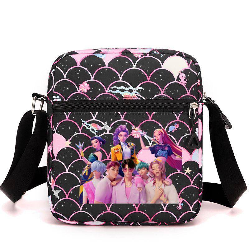 Kpop Dämonenjägerin Girlgroup Saja Boys Periphere Bedruckte Schultertasche Damen Umhängetasche Schultasche Studenten Campus Tasche von Joom DACH