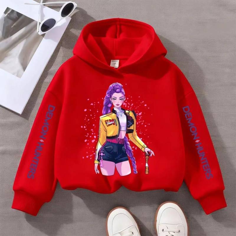 Kpop Hexenjagd Kinderbekleidung, einschließlich Mädchen und Jungen Frühling und Herbst Hoodies und modische Sweatshirts für 3- bis 12-Jährige 160 von Joom DACH