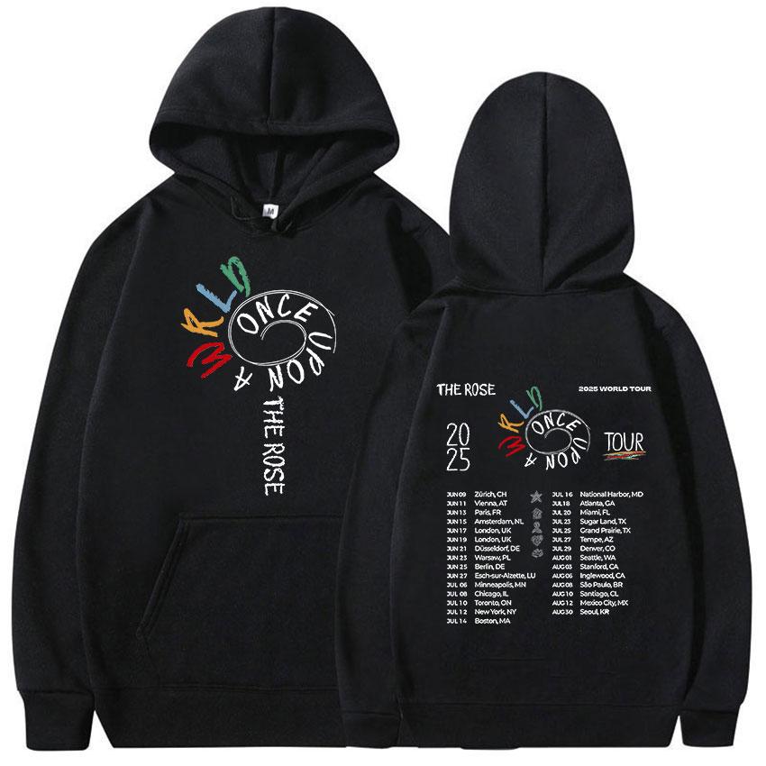 Kpop The Rose Once Upon AWRLD World Tour Hoodie Herren Damen Fleece Mode Pullover Sweatshirt Fans Kleidung Kapuzen XL von Joom DACH