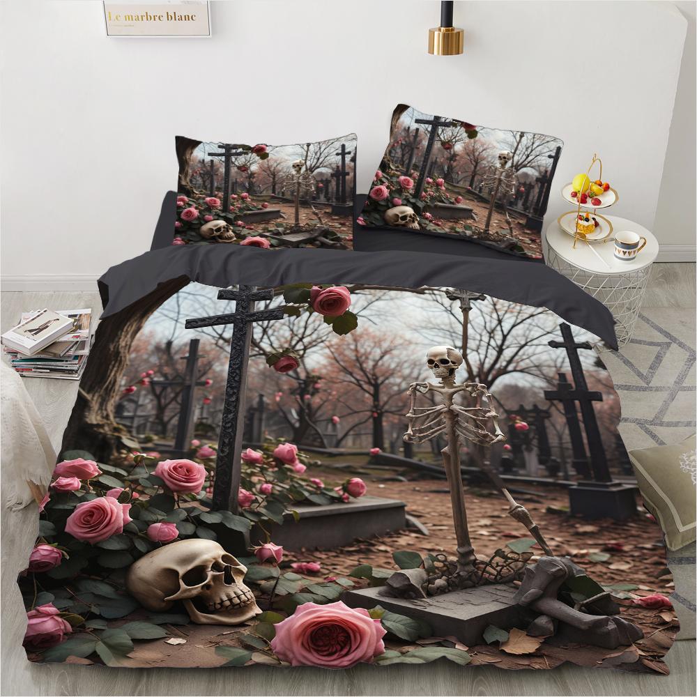 Krähe Bunt Doppel König King Twin Full Size Bettwäscheset Cartoon Bettdecken-Sets Bettbezugset Kinder Mädchen Weiß Bettwäsche EU Single 135x200cm von Joom DACH