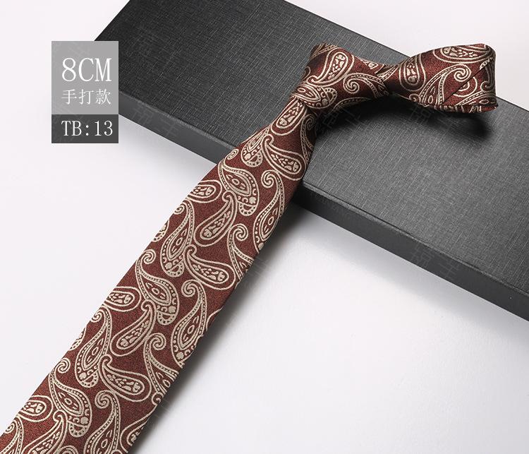 Krawatte Herren Vintage Business Wide Edition 8Cm Polyester Jacquard Streifen Kleid Hochzeit Bräutigam Karriere Arbeit von Joom DACH