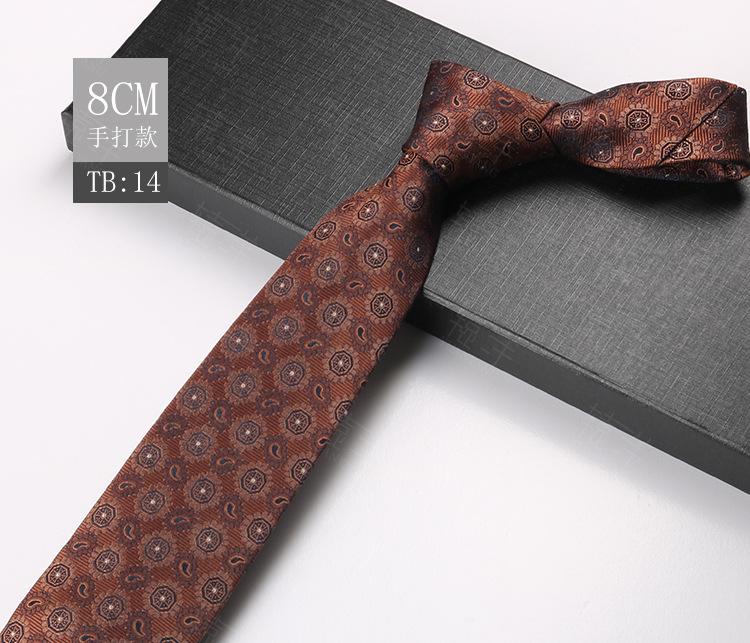 Krawatte Herren Vintage Business Wide Edition 8Cm Polyester Jacquard Streifen Kleid Hochzeit Bräutigam Karriere Arbeit von Joom DACH