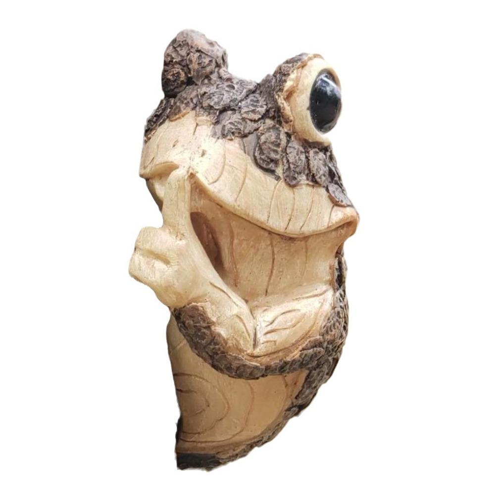 Kreative Frösche Baum Peeker Skulptur Niedlich Simulierte Tier Garten Statuen Garten Dekoration Style A von Joom DACH