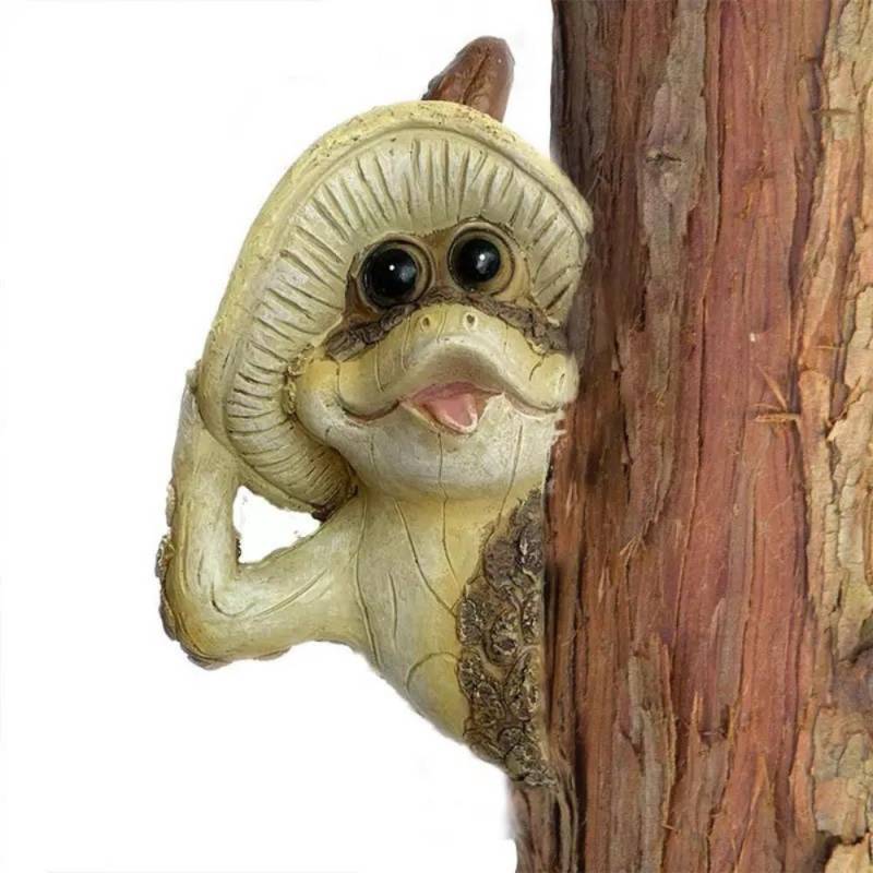 Kreative Frösche Baum Peeker Skulptur Niedlich Simulierte Tier Garten Statuen Garten Dekoration Style C von Joom DACH